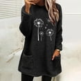 thumbnail image 2 of hotojiny Winter Warm Tops for Women Lounge Fleece Fuzzy Soft Pullover Shirts Comfy Long Sleeve Tops with Pockets, 2 of 4