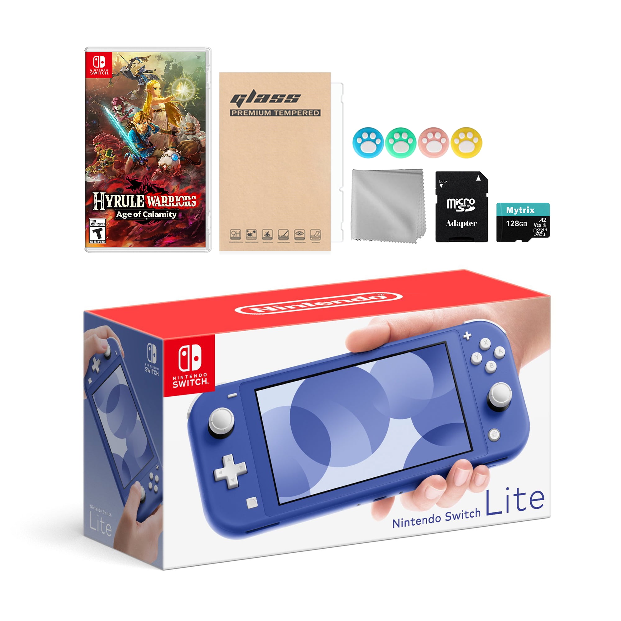Nintendo Switch Lite Blue with Hyrule Warriors: Age of Calamity