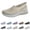 47# Beige, variant on Women's Slip On Walking Shoes Breathable Mesh Platform Non Slip Memory Foam Casual Sneakers Women Woven Orthopedic Shoes Comfortable Lightweight Running Sneaker,Blue#37
