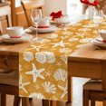 thumbnail image 5 of Table Runners 90 Inches Long Dress Scarves, Starfish Orange Coastal Farmhouse Coffee/Dining/Kitchen Table Decor Table Runner for Living Room, Summer Nautical Shell Beach 13x90 Inch, 5 of 9