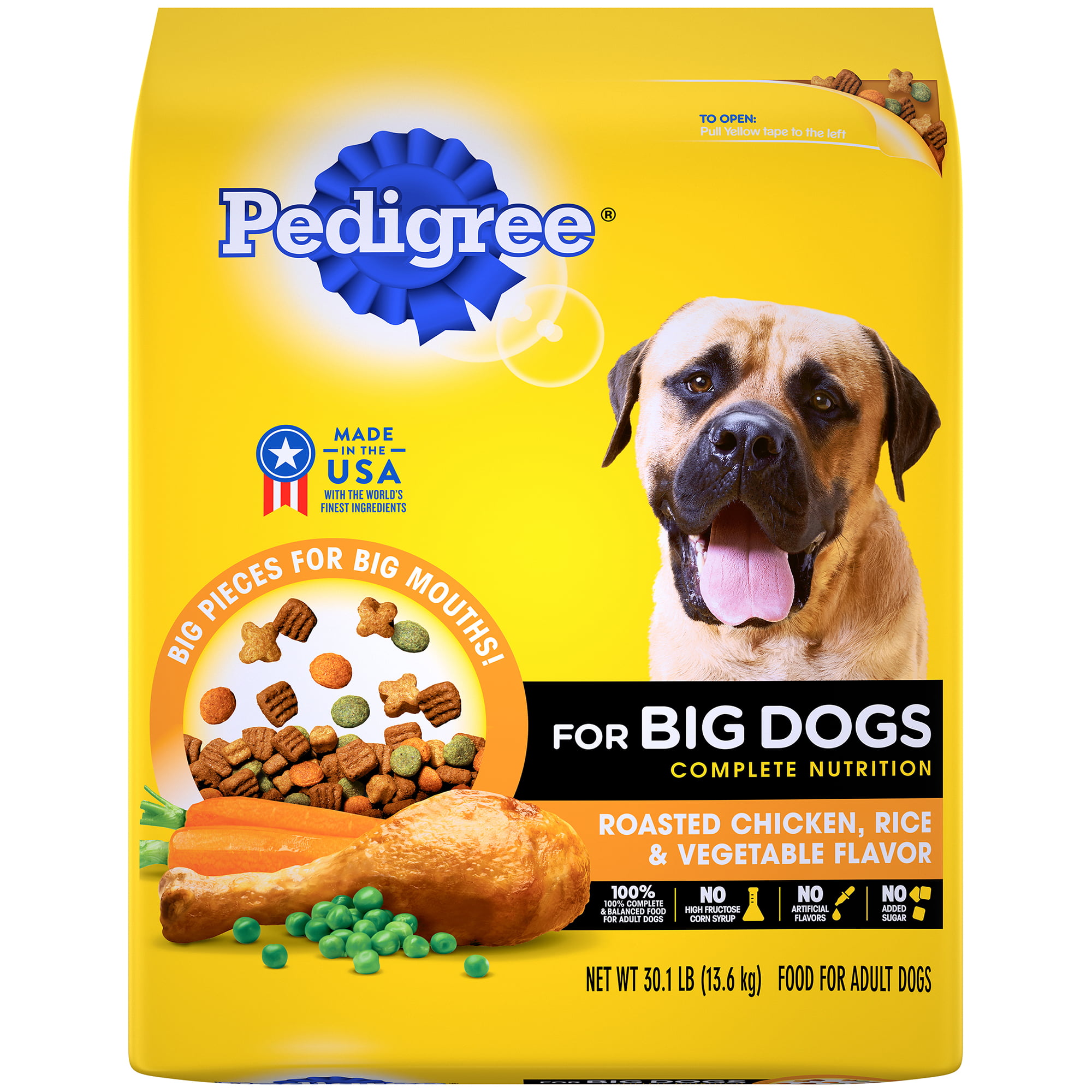 PEDIGREE For Big Dogs Adult Complete Nutrition Dry Dog Food Roasted Chicken, Rice & Vegetable