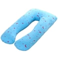 thumbnail image 1 of Kuymtek U-Typ Funda almohada para embarazadas Cojín protección lateral con algodón (Luna azul), 1 of 6