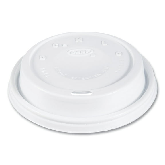 SOLO Cappuccino Dome Sipper Lids, Fits 12 oz to 24 oz Cups, White, 1,000/Carton