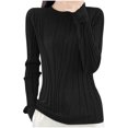 thumbnail image 2 of Neewe Women's Sweaters Long Sleeve Soft Lightweight Basic Knitted Pullover Sweater, 2 of 5