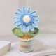 thumbnail image 4 of Decoración del hogar, decoración de habitaciones, decoración de paredes, flores grandes de ganchillo en maceta, girasol artificial, decoración de flores tejidas para el tablero del automóvil, decoraci, 4 of 5