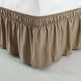 thumbnail image 2 of PiccoCasa Bed Skirt Polyester Elastic Wrap Around Dust Ruffle, Twin Brown, 2 of 10