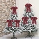 thumbnail image 5 of Adorno navideño de lazo de lino con diseño de copos de nieve a cuadros rojos y negros, accesorio para decorar el árbol de Navidad, corona y envoltorio de regalo | Lazo duradero hecho a mano para el, 5 of 7