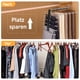 thumbnail image 3 of Perchas para pantalones que ahorran espacio, paquete de 2 perchas de ropa plegables de acero inoxidable, 3 of 8