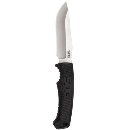 SOG Knives Black Thermoplastic Rubber TPR Field Knife Fixed Blade Full Tang Stainless FK1001-CP