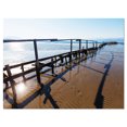 thumbnail image 2 of Wooden Boardwalk on Beach - Large Sea Bridge Canvas Art Print, 2 of 3