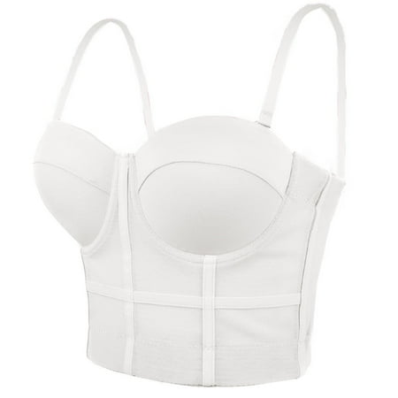 Ofreoo Women s Elastic Mesh Fishbone Corset Inside And Outside Wearing Suspenders Female Corset Waist