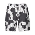 thumbnail image 4 of Lsque Mens Swim Trunks Black And White Sheeps Pattern - Bathing Suit Compression Liner - Beach Swim Shorts Swimwear - (S-3XL) - Stretch Quick Dry -Small, 4 of 9