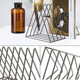 thumbnail image 4 of yeacher Metal Record Stand - Record Storage | Triangle Display Stand for 60 Records | LP Storage Case Newspaper Rack | Vinyl Record Holder for Office, CD, Magazine（Black）, 4 of 7