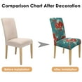 thumbnail image 5 of Chair Covers for Dining Room Chairs Stretch Printed Dining Chair Cover Set Of 4,Washable Elastic Pioneer Colorful Floral Kitchen Chair Slipcovers, Removable Seat Protector for Home or Party, 5 of 8