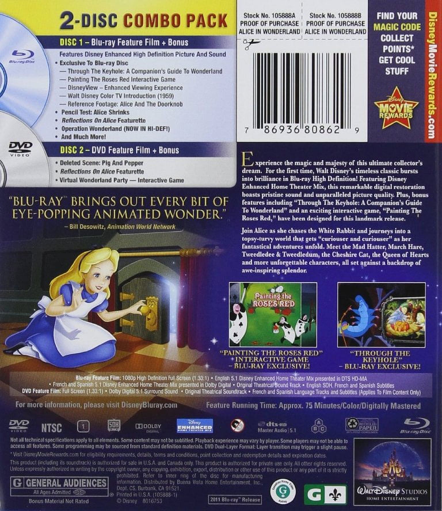 Alice in Wonderland (Blu-ray) 60th Anniversary Edition - image 5 of 5