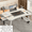 White, variant on Oversized Foldable Laptop Bed Desk with Cup Holder, Drawer, USB, Fan and Lamp, Portable Bed Tray for Eating, Reading, Working
