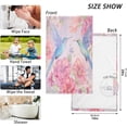 thumbnail image 3 of Dreamtimes Hummingbirds Flowers Hand Towels, 2 PCS, Highly Absorbent Soft Cotton Face Towels Bathroom Decorative Towel for Beach Gym Spa Shower, 16x28In, 3 of 7