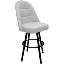 Swivel Metal Extra Tall Bar Stool 34" Seat - M-235 WB - White Vinyl - Black