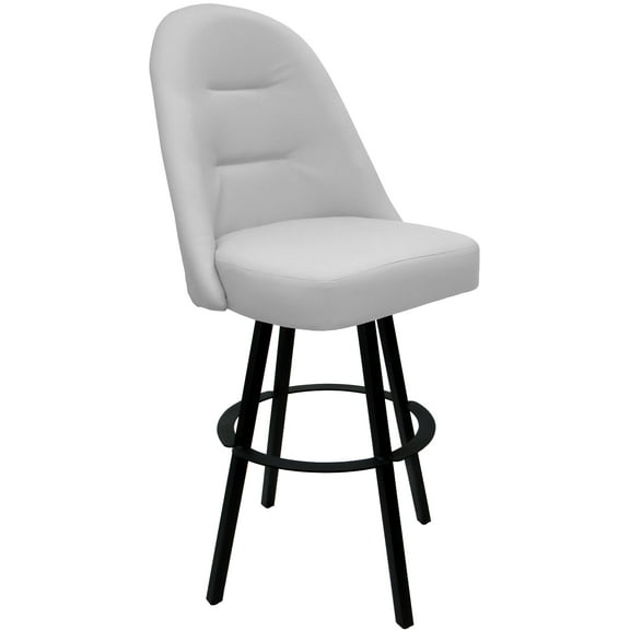 Swivel Metal Extra Tall Bar Stool 34" Seat - M-235 WB - White Vinyl - Black