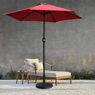 DestinationGear Palapa 9 ft. Market Aluminum Drape Crank Lift Easy Tilt Patio Umbrella in Whiskey Brown 1199 - The Home Depot