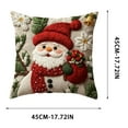 thumbnail image 3 of Qwtwty Room Decor Christmas Print PillowCase Linen Sofa Cushion Cover Home Decor Cushion Cover Family Pillowcase, 3 of 5