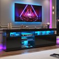 thumbnail image 3 of ANPOO 70.8'' LED TV Stand for TVs up to 85'', High Glossy Entertainment Center with Storage Cabinet, Modern TV Console Media Cabinet for Living Room, Bedroom, 3 of 8