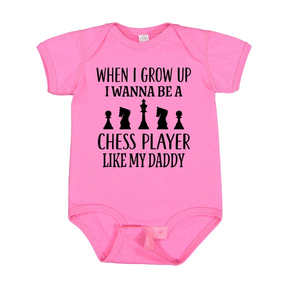 Inktastic Future Chess Player Like Daddy Boys or Girls Baby Bodysuit