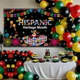 thumbnail image 4 of Happy Hispanic Heritage Month Festival Backdrop Latin American Banner Spanish Classroom Decorations National Hispanic Heritage Month Decorations for Classroom Backdrop Photo Booth, 4 of 7