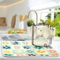 thumbnail image 5 of Yayeee Dish Drying Mat for Kitchen Counter 18"x24" Microfiber Absorbent Pad, Green Floral, 5 of 7