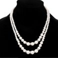 thumbnail image 5 of Collar de perlas de imitación de lujo de doble capa ajustable Farfi para fiesta, dorado, 5 of 5