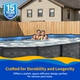 thumbnail image 4 of Blue Wave Marbella 15-ft x 30-ft Oval 52-in Deep Above Ground Swimming Pool 6in Top Rail Metal Wall Swimming Pool Package, 4 of 7