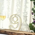 thumbnail image 2 of Balsa Circle 8" Gold 9 Metal 3D Wire Alphabet Number Sign Wedding Party Bar Tabletop Decorations, 2 of 6