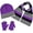 Purple-1251, variant on Girls 3-Piece Winter Hat, Scarf & Glove Set – Cozy Knit Beanie Accessories for Kids – Warm Cold Weather Gear