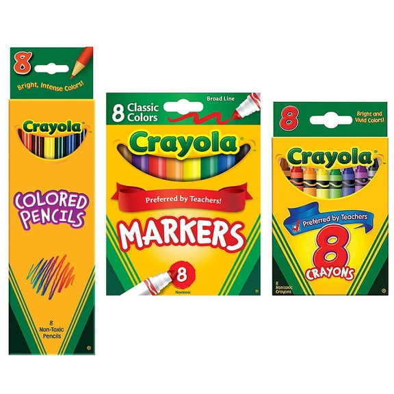 Crayola Markers, Crayons & Colored Pencils Art Supplies Coloring Set - 24 Pieces