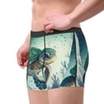 thumbnail image 4 of Balery Watercolor Turtle1 Men's Boxer Briefs, Soft and Breathable Cotton Underwear with nylon Waistband-Large, 4 of 9