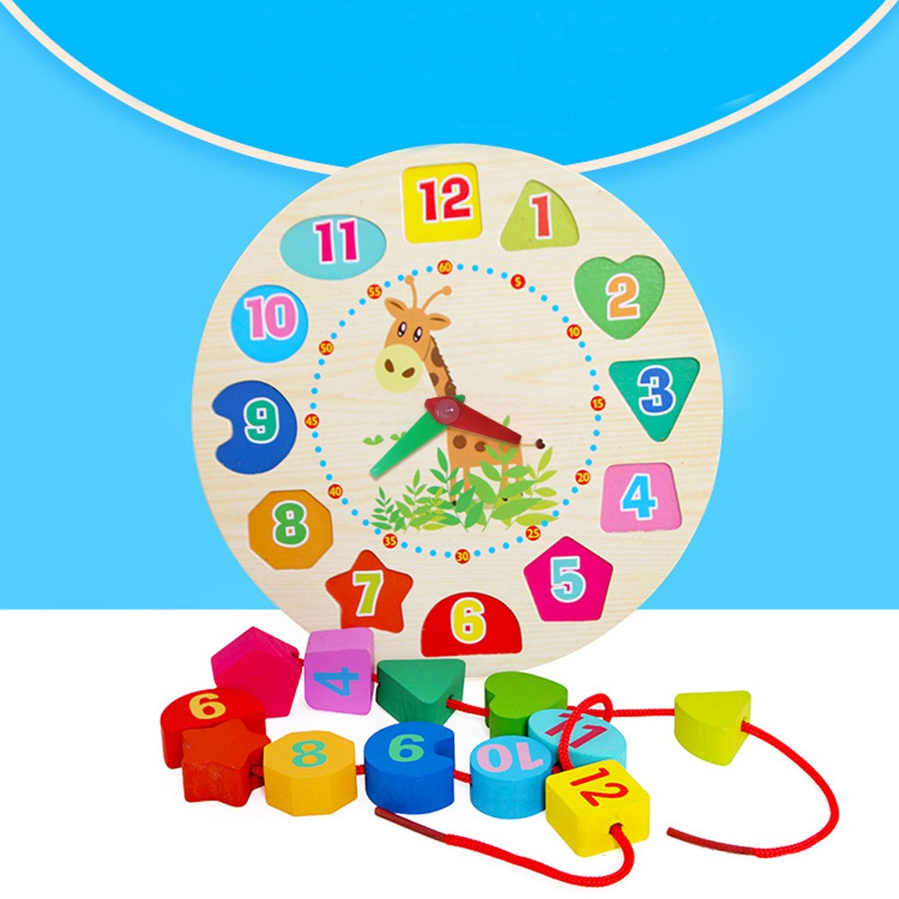 wooden clock for toddlers