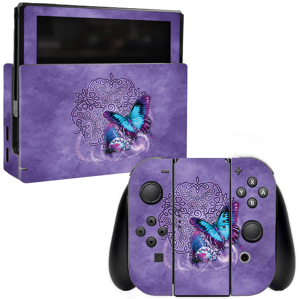 Skin For Nintendo Switch Celtic Butterflies MightySkins Protective