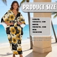 thumbnail image 7 of Xixirimido Retro Sunflower Patchwork Print Kaftan Dress for Women, Plus Size Hawaiian Batwing Sleeve Beach Cover Up V-Neck Summer Swimsuit Dresses, 7 of 7