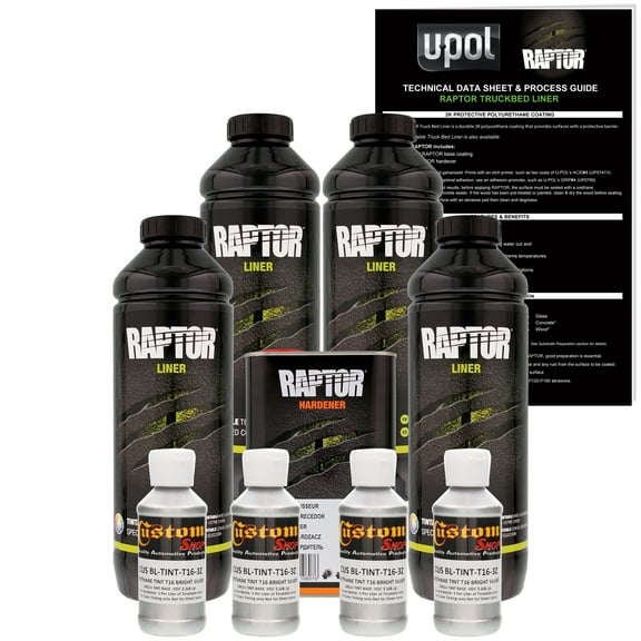 Raptor Bright Silver Urethane Spray-On Truck Bed Liner Texture Coating, 4 Liters