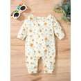 thumbnail image 4 of Seyurigaoka Baby 3 Pcs Set, Buttoned Romper Round Neck Tops Long Pants Bodysuit, 4 of 9