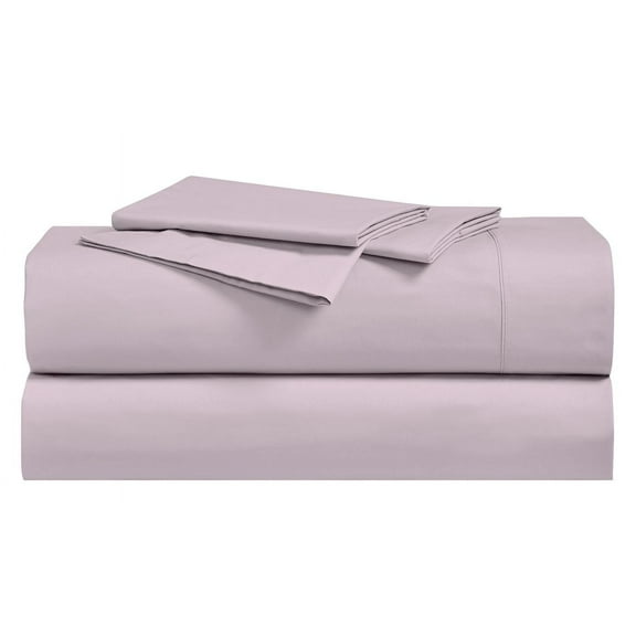 Soft 100% Cotton Brushed Percale Sheet Sets Long-Stable Cotton 250 Thread Count Sheets With Deep pockets - California King - Lilac