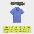 thumbnail image 5 of Zfeel Kids Polo, Soft Cotton-Poly Pique, Uniform Top for Boys & Girls, China Blue, M, 5 of 5