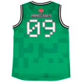 thumbnail image 4 of Set de ropa de baloncesto Minecraft Creeper para niños, talla 8, 4 of 9