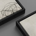 thumbnail image 5 of Large Framed Canvas Art for Living Room Wall Decor, Neutral Abstract Lines Canvas Print for Bedroom Decoration - 60"x20" Black Framed, 5 of 6