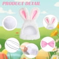 thumbnail image 4 of Easter Bunny Porch Goose Outfits for Cement Goose 23"/ 17" Lawn Goose Statue Clothes Bunny Ear Hat and Bow Tie Tail Easter Goose for Easter Party Yard Outdoor, 4 of 9