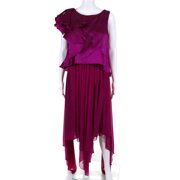 Badgley Mischka Womens Evening Gown Size 14 NEW $795 Fuchsia Sleeveless EG2404