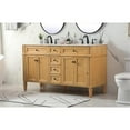thumbnail image 2 of 60 inch double bathroom vanity in natural wood, 2 of 8