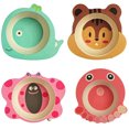thumbnail image 1 of 4Pack Bamboo Kids Bowls for Baby Feeding BPA Free Reusable Tableware Cereal Bowls Noodle Bowl Snack Bowl for Toddlers Boys Girls Dinnerware Set(Whale,Ladybird,Butterfly,Squirrel), 1 of 5