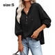 thumbnail image 2 of Sudadera con capucha para mujer, sudadera con botones, tops para adolescentes, jersey informal de manga larga de gran tamaño (negro), 2 of 6