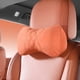 thumbnail image 4 of Reposacabezas de coche de terciopelo de cuero bordado | Cojín de soporte para el cuello suave y transpirable de ante | Decoración elegante | Compatible con la mayoría de los vehículos | Limpieza, 4 of 6